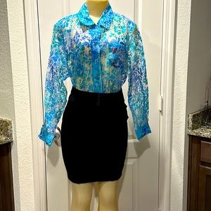 Office wear top and skirt